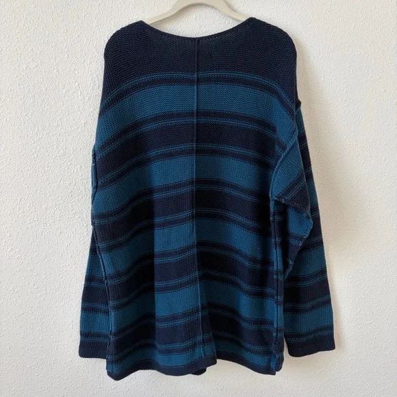 Outerknown Lost Horizon Crewneck Sweater Deep Sea Horizon Stripe Size XL Alpaca - Picture 2 of 8